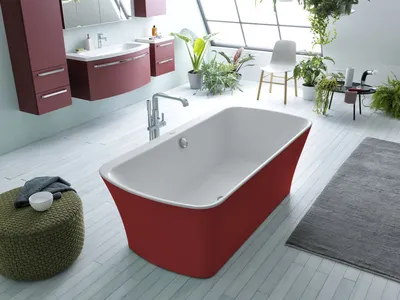 Акриловая ванна Kolpa-San Marilyn FS 180x90 красная Color Basis купить в  Москве по низким ценам