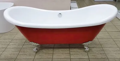 Отдельностоящая акриловая ванна Atlantis C-3140 красная 176х75 (ноги  хромированные), цена 31500 грн — Prom.ua (ID#1233811437)