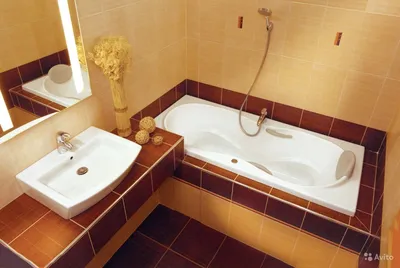 Варианты отделки ванной комнаты - 71 фото