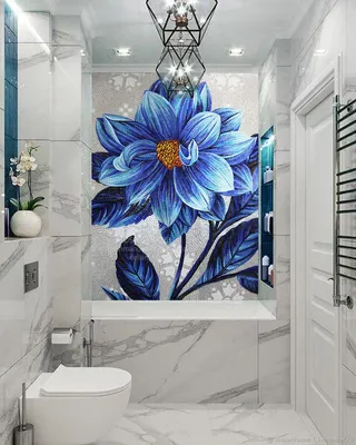 Декоративное панно в ванную комнату - 70 фото
