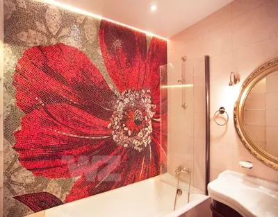 Стеклянное панно на стену в ванной - 71 фото