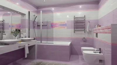 Фиолетовая ванная - 67 фото