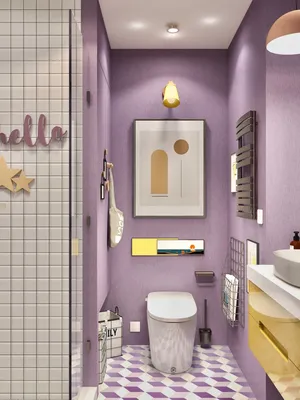 Лучшая фиолетовая идея дизайна ванной комнаты на 2021 год | TONA Ванна