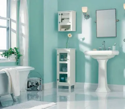 Краска для ванной комнаты: рисуем стильную ванную