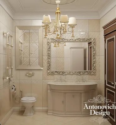 2023 ВАННЫЕ фото проект ванной комнаты в классическом стиле, Москва,  Александра Клямурис
