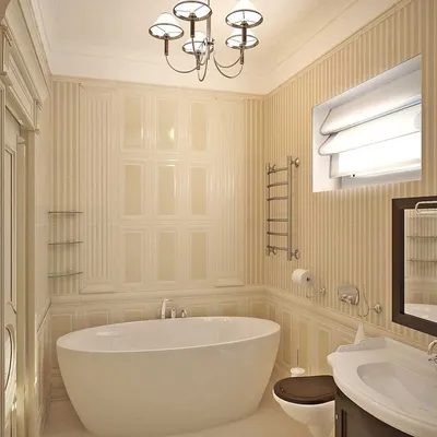 Дизайн ванной комнаты в стиле неоклассика - 75 фото