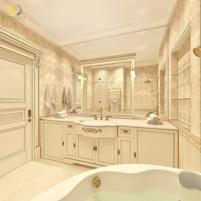 Интерьер ванной комнаты в классическом стиле стоковое фото ©elnath 24616193