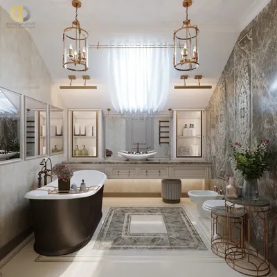 Дизайн ванной комнаты в классическом стиле, ЖК «Taryan Towers», Киев ⋆  Студия дизайна элитных интерьеров Luxury Antonovich Design