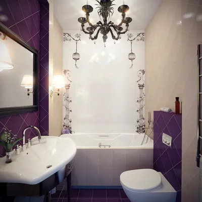 маленькие ванные комнаты фотографии - Поиск в Google | Современная ванная,  Цвета для ванных комнат, Фиолетовые ванные комнаты