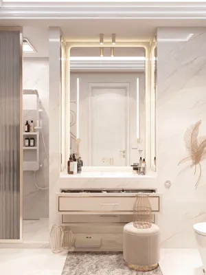 Шикарная ванная комната с кабинками от пола до потолка | TONA Ванна