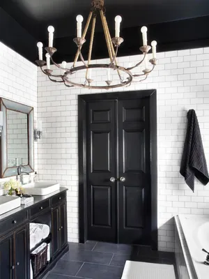 Черно-белая ванная комната: дизайн и фото примеров - USOVI.RU