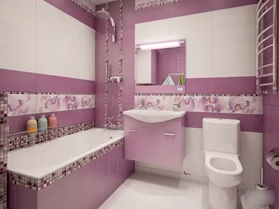 Сочетание цветов плитки в ванной комнате - 58 фото