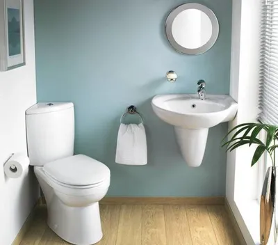 Современный интерьер ванной совмещённой с туалетом