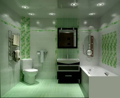 Дизайн ванной комнаты и туалета: пример оригинального совмещенного санузла  в зd