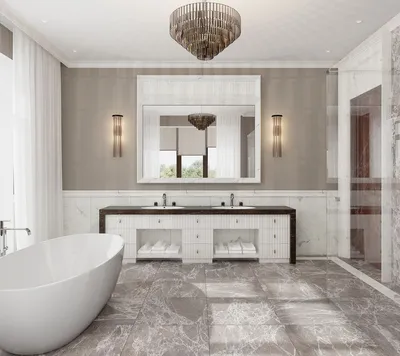 Дизайн ванной комнаты . Современная классика. | Alcove bathtub, Alcove,  Bathroom