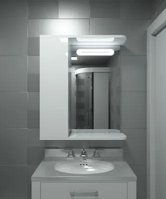 На какой высоте вешать навесной шкаф с зеркалом в ванной - ХФЗИ