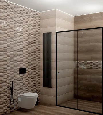 Примеры модной плитки для маленькой ванной комнаты 2021-2022: 50 фото