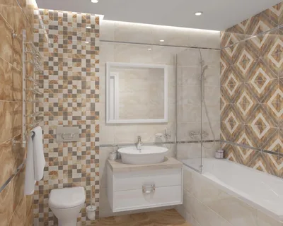 Укладка плитки в маленькой ванной: выбор плитки, укладка и идеи дизайна (45  фото) | Дизайн и интерьер ванной комнаты