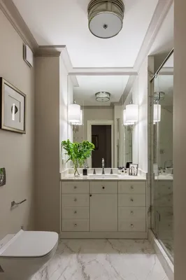 Дизайн ванной комнаты частного дома в классическом стиле