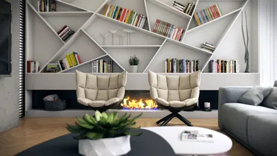 Полки в интерьере | Bookshelf design, Home, House interior
