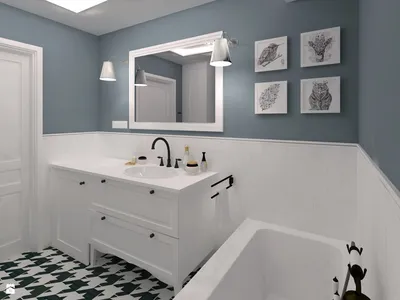 Крашенная плитка в ванной - 68 фото
