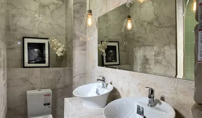 Мрамор в интерьере ванной комнаты - Новости Керамин