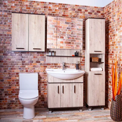 Мебель для ванной Бриклаер Карибы 75 дуб кантри/венге интернет-магазин  Sancity.su | Город сантехники