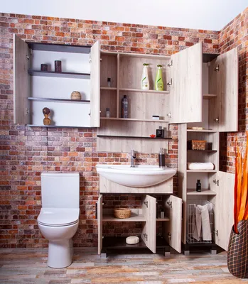 Мебель для ванной Бриклаер Карибы 75 дуб кантри/венге интернет-магазин  Sancity.su | Город сантехники