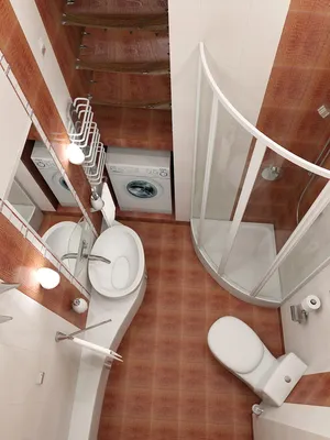 Дизайн маленькой ванной комнаты совмещенной с туалетом 3 кв.м: фото, идеи |  DomoKed.ru