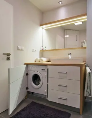 Стиральная машина в ванной комнате - фото 50 вариантов
