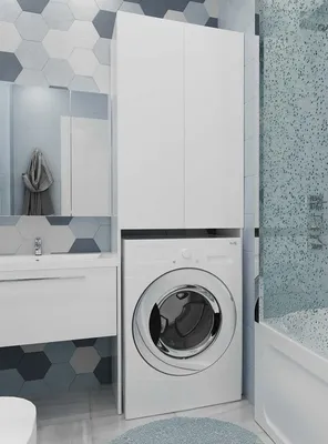 Как расположить стиральную машину в маленькой ванной комнате