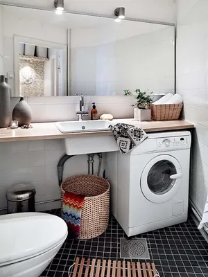 Как разместить стиральную машинку в ванной – советы и хитрости