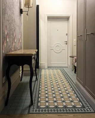 Комбинированный пол в коридоре - 75 фото