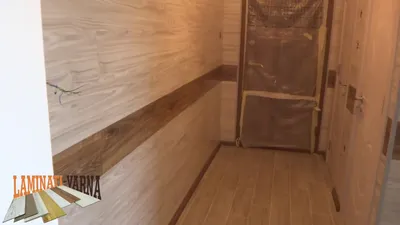 Ламинат на стена в коридор - YouTube