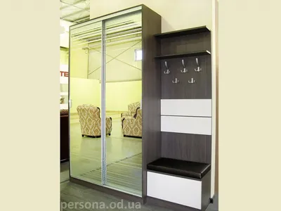 Шкаф с вешалкой и мягким сиденьем на заказ в Одессе