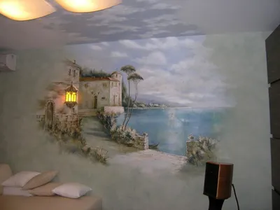 Роспись стен в интерьере: художественная, декоративная своими руками,  техника для новичков, краски, дизайн интерьера, фото