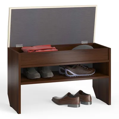 Обувница Мебель 24 с нишей и мягким сиденьем орех - купить по выгодной цене  | AliExpress
