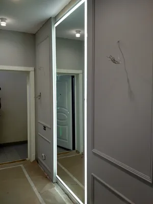 Зеркало с подсветкой в коридор на заказ - высокое зеркало по индивидуальным  размерам