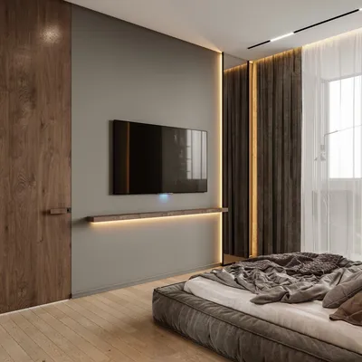 Cтильная и современная спальня для молодой пары - Работа из галереи 3D  Моделей