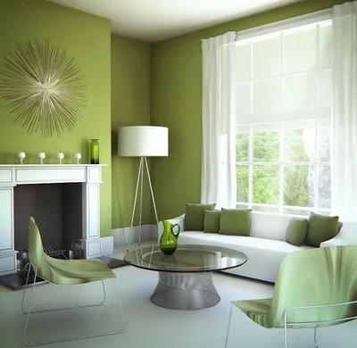 Гостиная в зеленом цвете и зеленых тонах: фото, дизайн | Все о дизайне и  ремонте дома