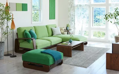 Проект «Летнее настроение» | Гостиная в зеленом цвете, Интерьер, Идеи  домашнего декора
