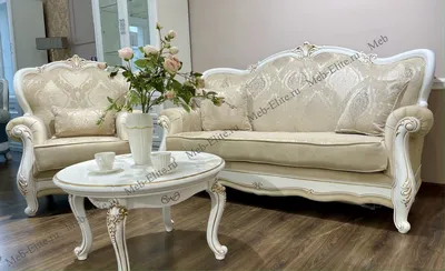 Мягкая мебель Натали 3+1+1 белый глянец — купить со склада в интернет  магазине мебели