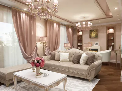 Розовая гостиная: 100 фото-идей, сочетание цвета - Дизайн интерьера