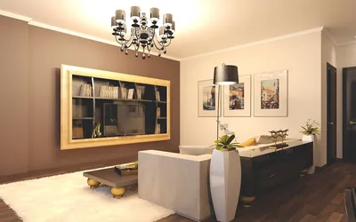 Изумительный дизайн интерьера квартиры в золотистых тонах