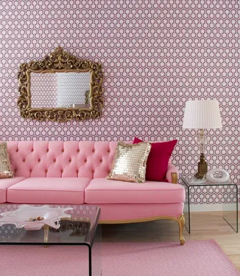 Дизайн спальни в розовом цвете, спальня для девочки в розовых тонах в  классическом стиле