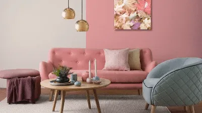 Гостиные в розовом цвете (40 фото): варианты интерьеров