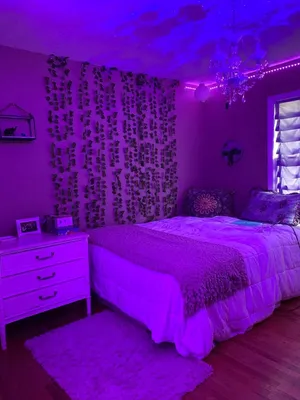 Комната в стиле фиолетового цвета - 74 фото