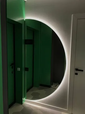 Зеркало Полукруглое MOON в Прихожую с Фоновой LED Подсветкой — Купить  Недорого на Bigl.ua (1707052956)