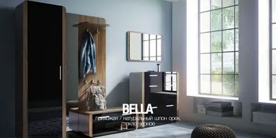 Мебель для прихожей Bella (Белла) в современном стиле - шпон, черный  глянец, стекло - купить в Москве | Официальный интернет-магазин  производителя Parra.ru | Parra.ru