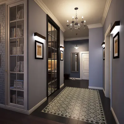 Дизайн коридора в квартире: оформление стен и дверей в прихожей, идеи  современного интерьера